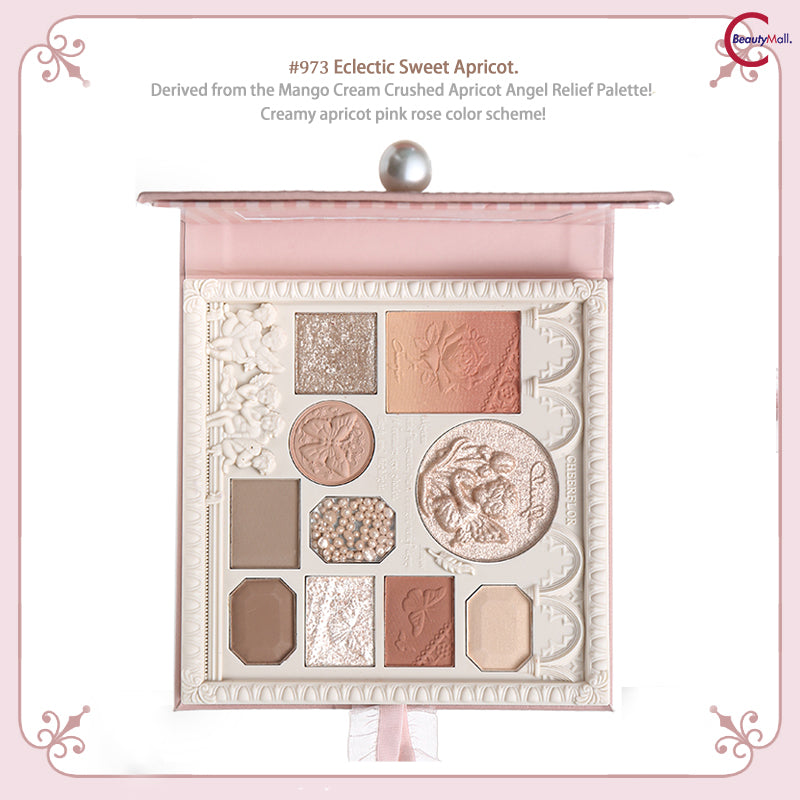 CHEERFLOR Angel Embossed Eyeshadow Palette - 12 Pigmented Matte & Shimmer Eyeshadows for Professional Makeup | Perfect for Day to Night Looks, Bridal & Party Makeup