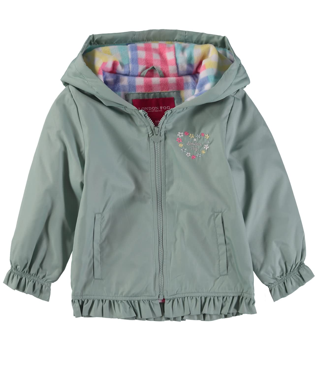 London Fog Girls' Midweight Fleece Lined Jacket - Warm Winter Coat for School & Outdoor Activities