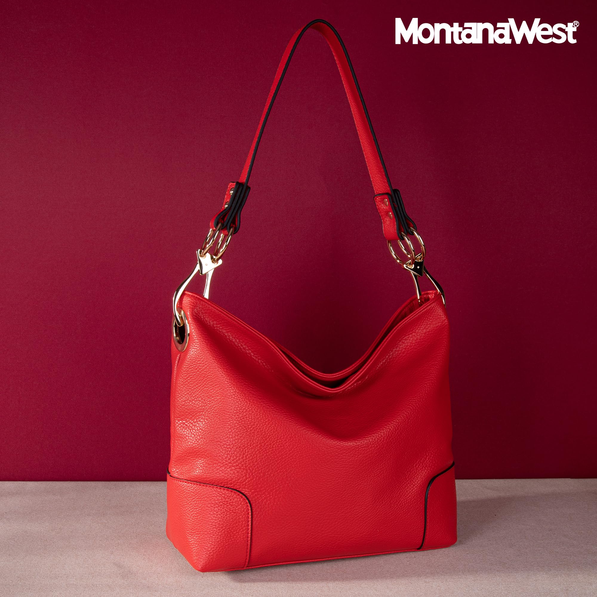 Montana West Medium Hobo Bag for Women - Top Handle Satchel Shoulder Purse Bucket Handbag - Perfect for Work, Travel & Everyday Use