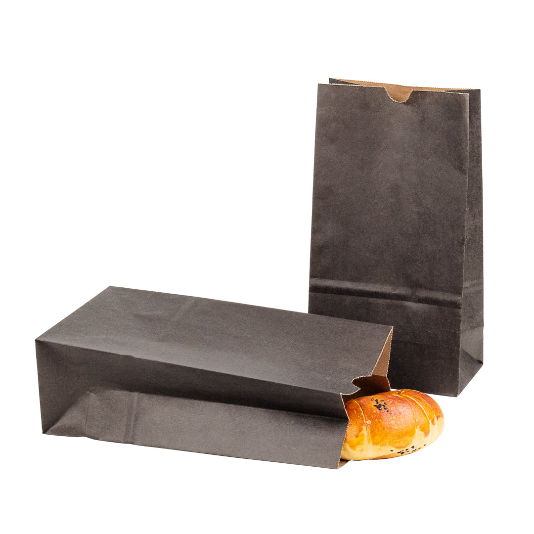 Premium Black Paper Bags 6 lb Capacity - 6 x 3.5 x 10.75 Inches - Pack of 100 - Eco-Friendly Gift & Retail Packaging for Parties, Stores & Takeout