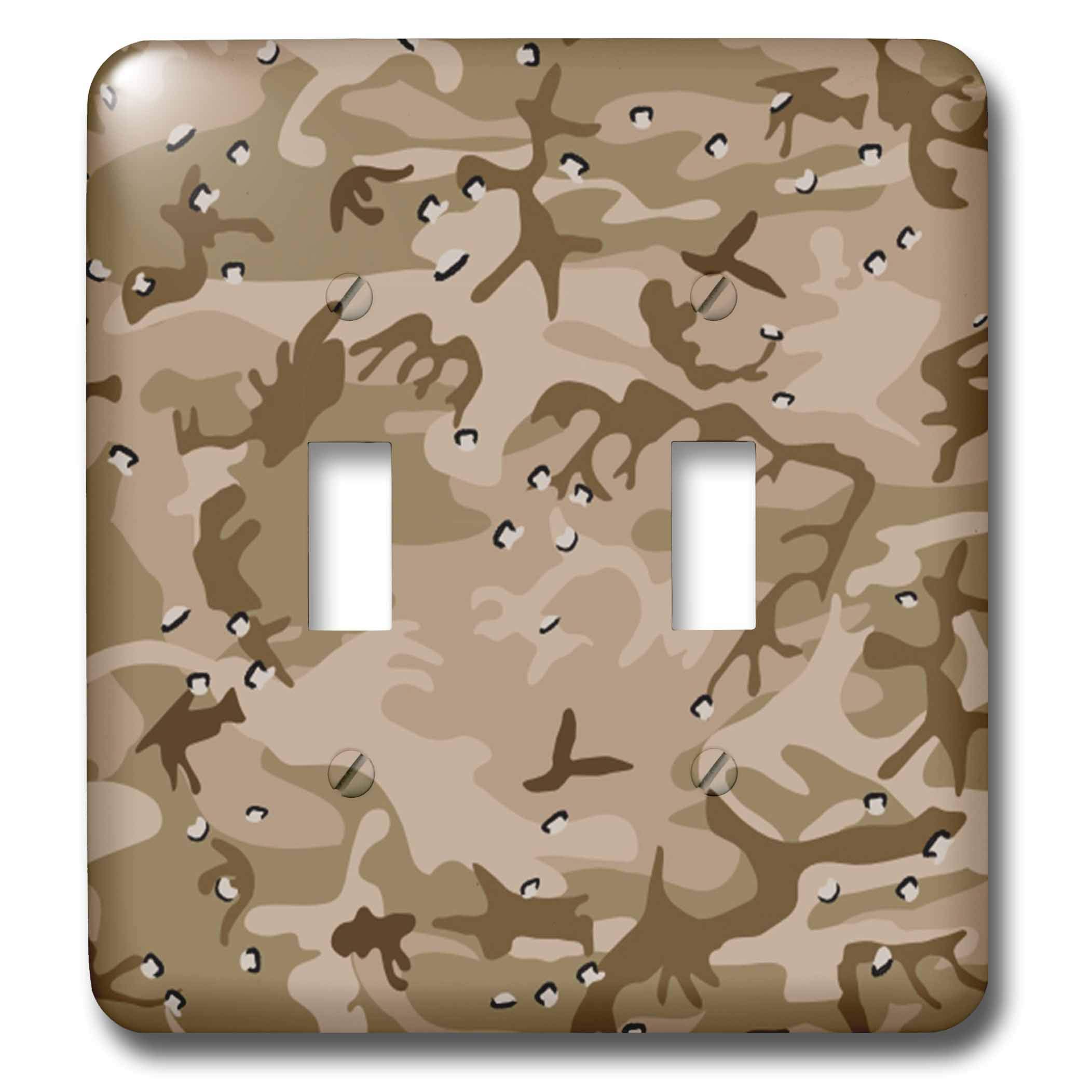3D Rose Gulf War Camouflage Double Toggle Switch - Brown Military Style Switch for DIY Projects, Home Decor & Vehicle Customization