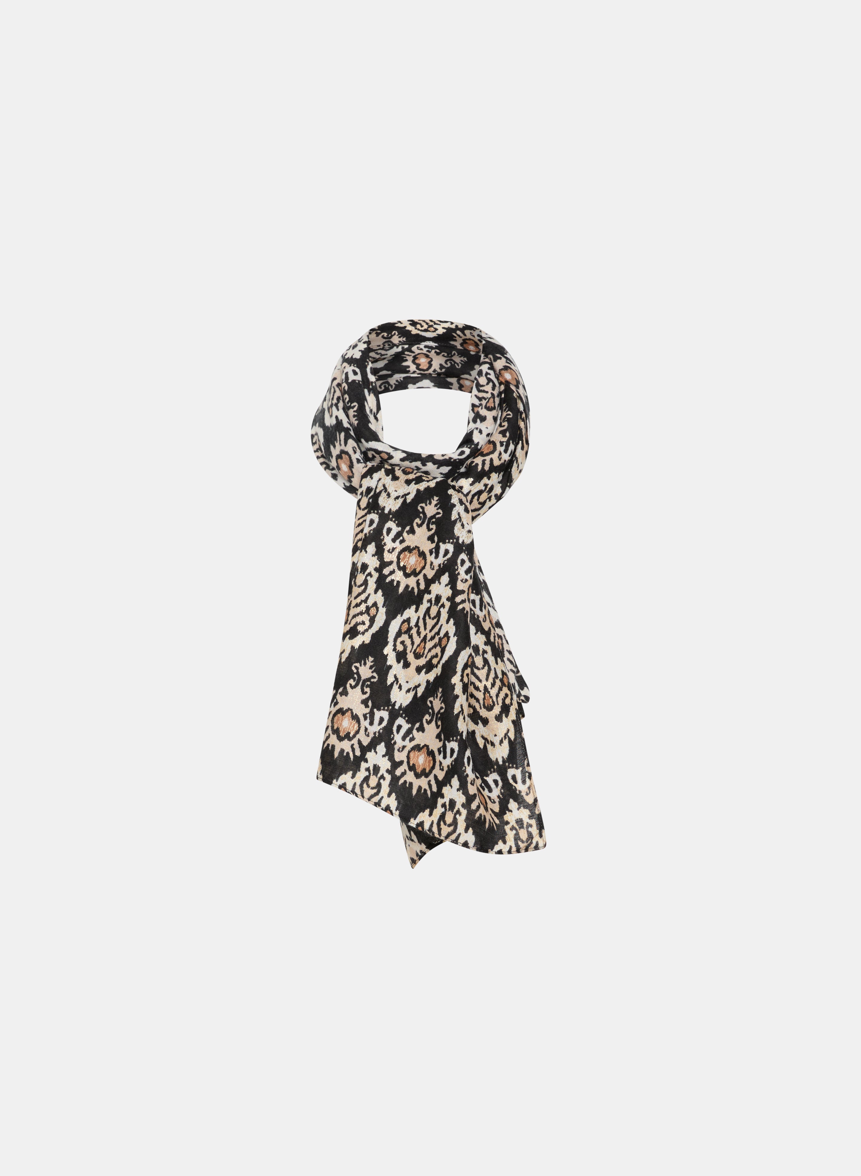 Elegant Damask Print Scarf - Soft Fashion Shawl Wrap for Women - Perfect for Office, Parties & Winter Accessories
