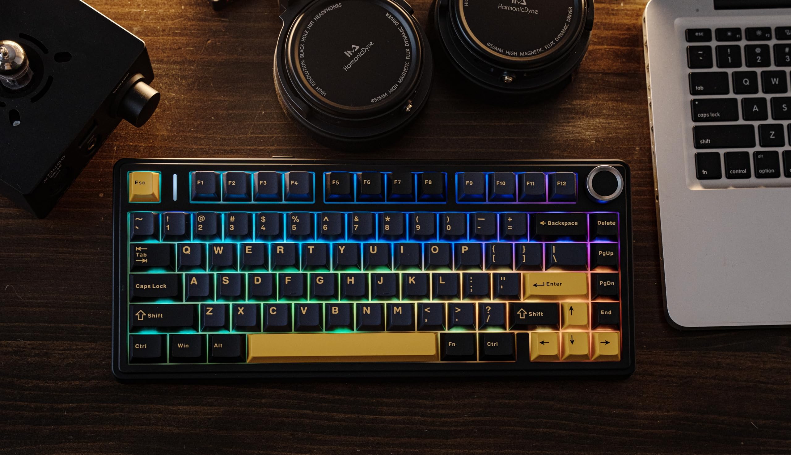 EPOMAKER x Aula F75 Gasket Wireless Mechanical Keyboard - 75% Compact Hot-Swappable Gaming Keyboard with 5-Layer Padding & Volume Knob, Bluetooth/2.4GHz/USB-C, RGB Backlit (Black, Ice Vein Switch) - Perfect for PC Gaming, Office Work & Typing Enthusiasts