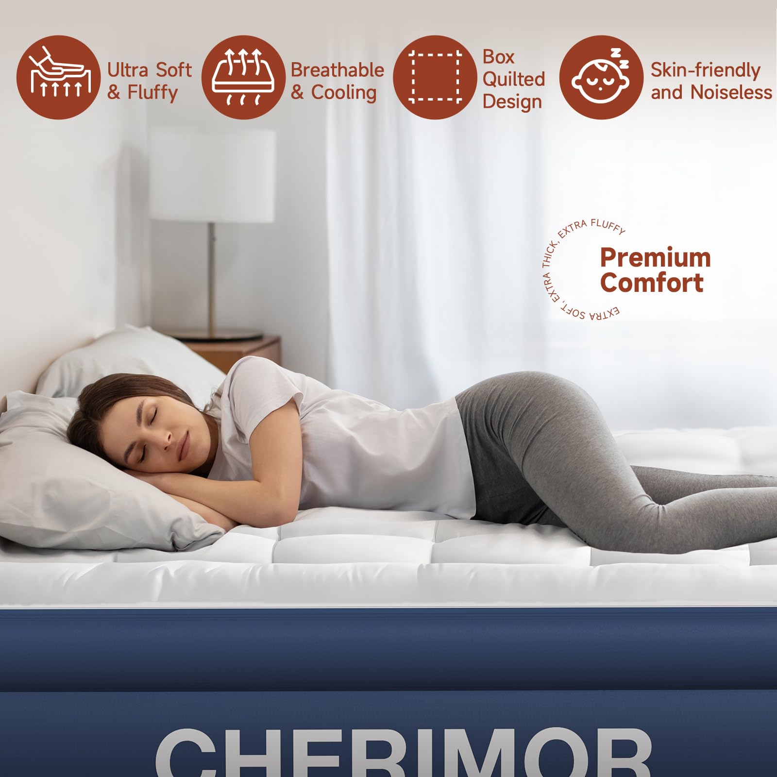 **Queen Air Mattress with Built-in Pump - 20