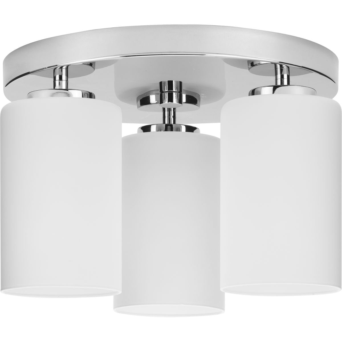 Cofield Collection 12 Inch Three Light Flush Mount Ceiling Light Fixture - Modern P350238 for Bedroom, Living Room & Hallway Lighting