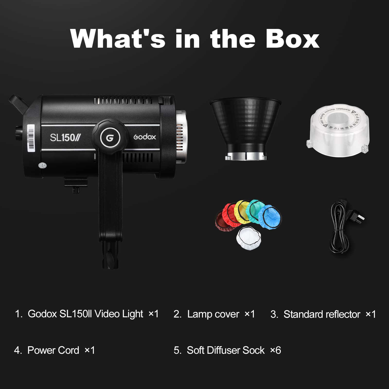 Godox SL150III 160W LED Video Light - Ultra Silent Continuous Studio Lighting with 5600±200K CRI96+ TLCI97+ - Bluetooth App & 2.4G Wireless Control, Bowens Mount - Perfect for YouTube, Photography, Live Streaming & Film Production