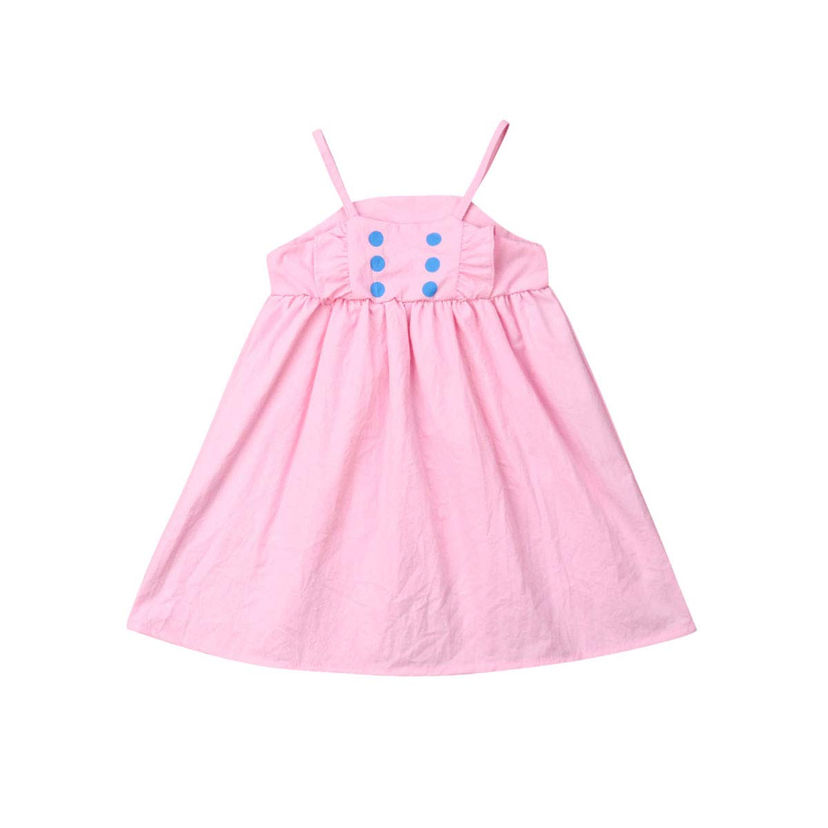 Girls Summer Dress Toddler Butterfly Sleeveless Tutu Dress with Wings Strap - Pink (Size 100) | Perfect for Birthday Parties, Photo Shoots & Outdoor Play