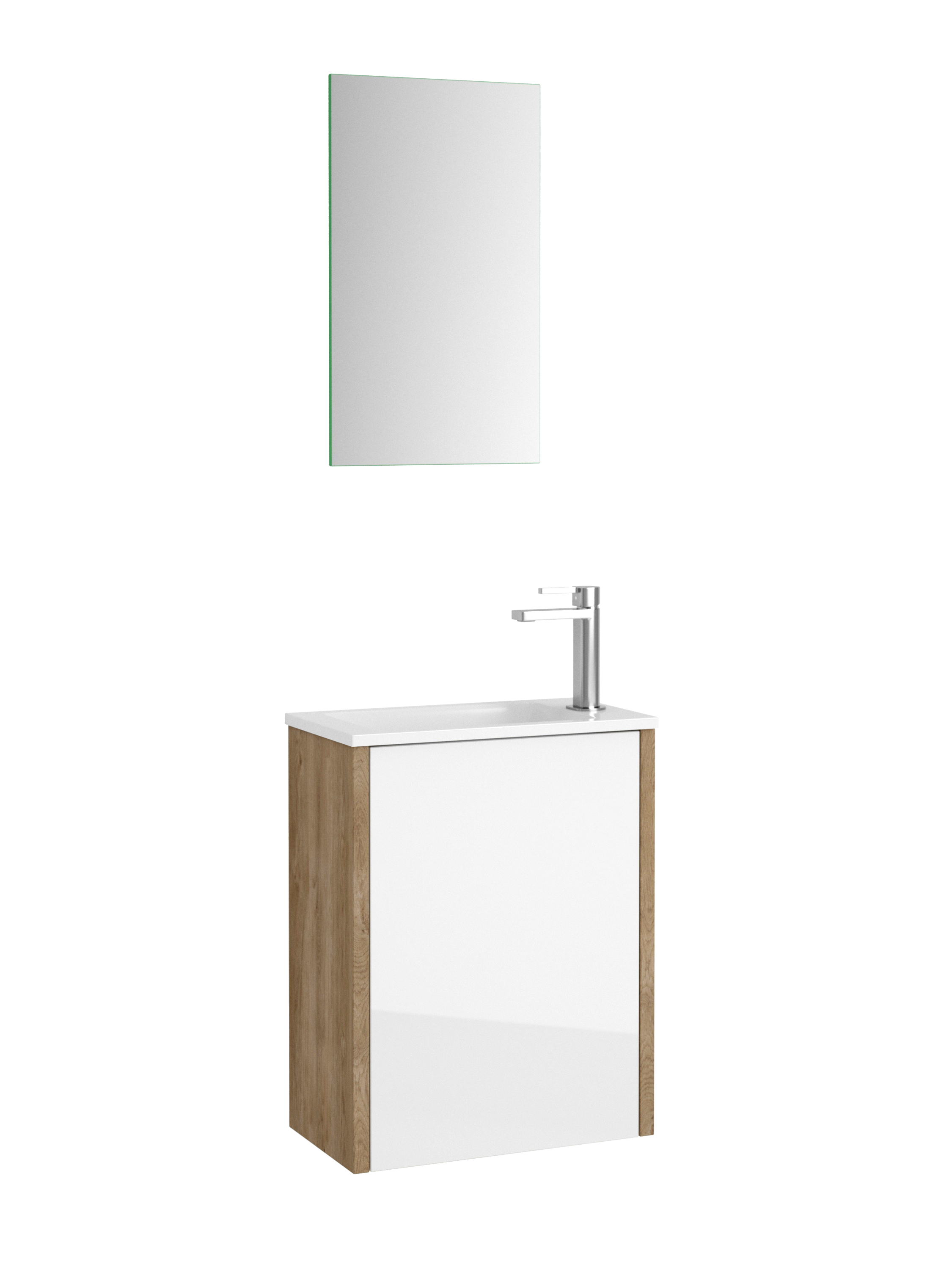 DAX Napa 16-Inch Single Bathroom Vanity with Sink - Modern & Space-Saving Design for Small Bathrooms, Powder Rooms & Apartments