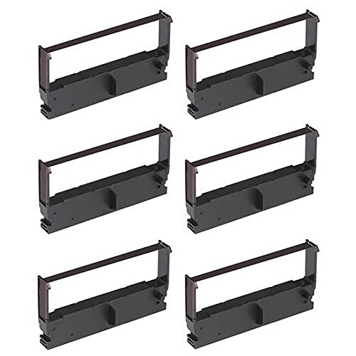 Compatible ERC-32BK Replacement Printer Ribbons for P1866 Black P.O.S. Printers (6-Pack) - Perfect for Retail, Restaurant & Office Receipt Printing