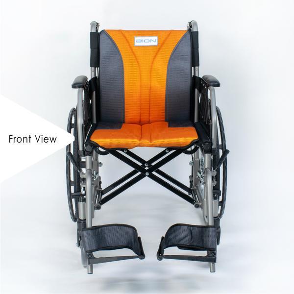 Bion iLight Detachable Lightweight Wheelchair for Adults & Seniors - Portable Folding Wheelchair for Travel, Home, and Outdoor Use