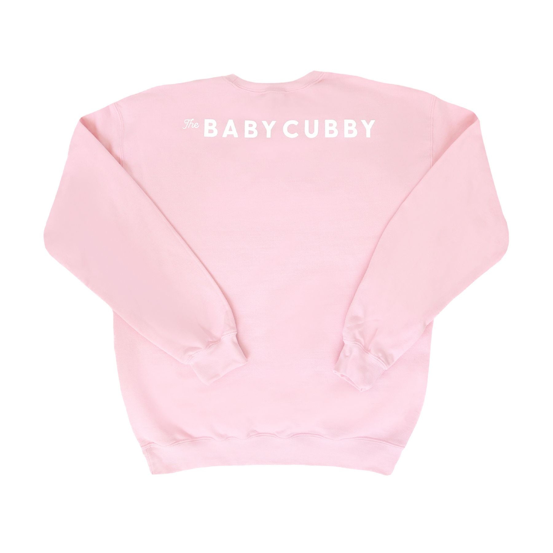 Cubby Mama Women's Light Pink Crewneck Sweatshirt | Soft Casual Pullover for Everyday Wear, Lounge & Outfits
