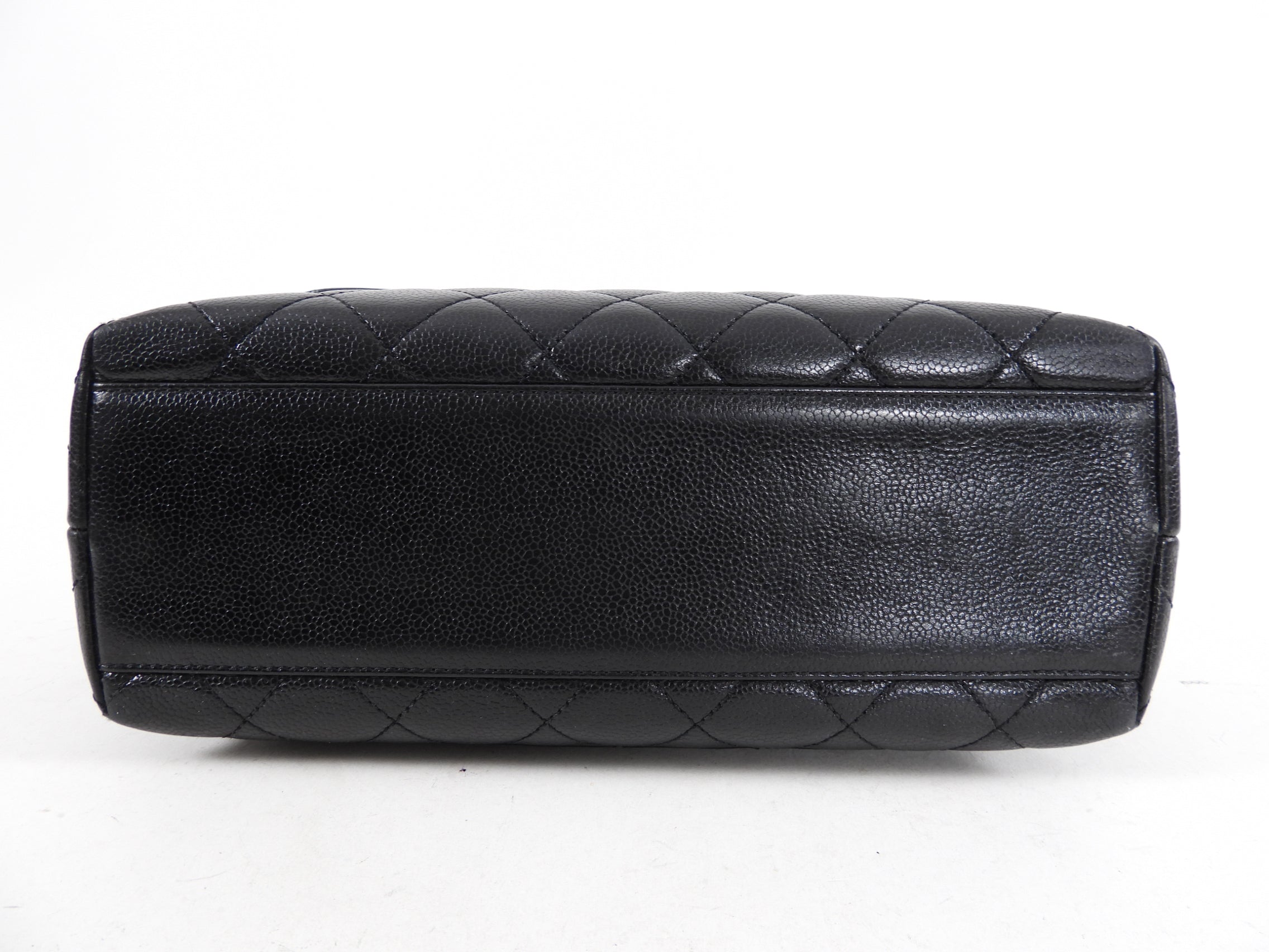 Vintage Chanel Black Caviar Kelly Top Handle Bag 2000-2002 Collection - Perfect for Luxury Fashion, Evening Events & Collector's Items