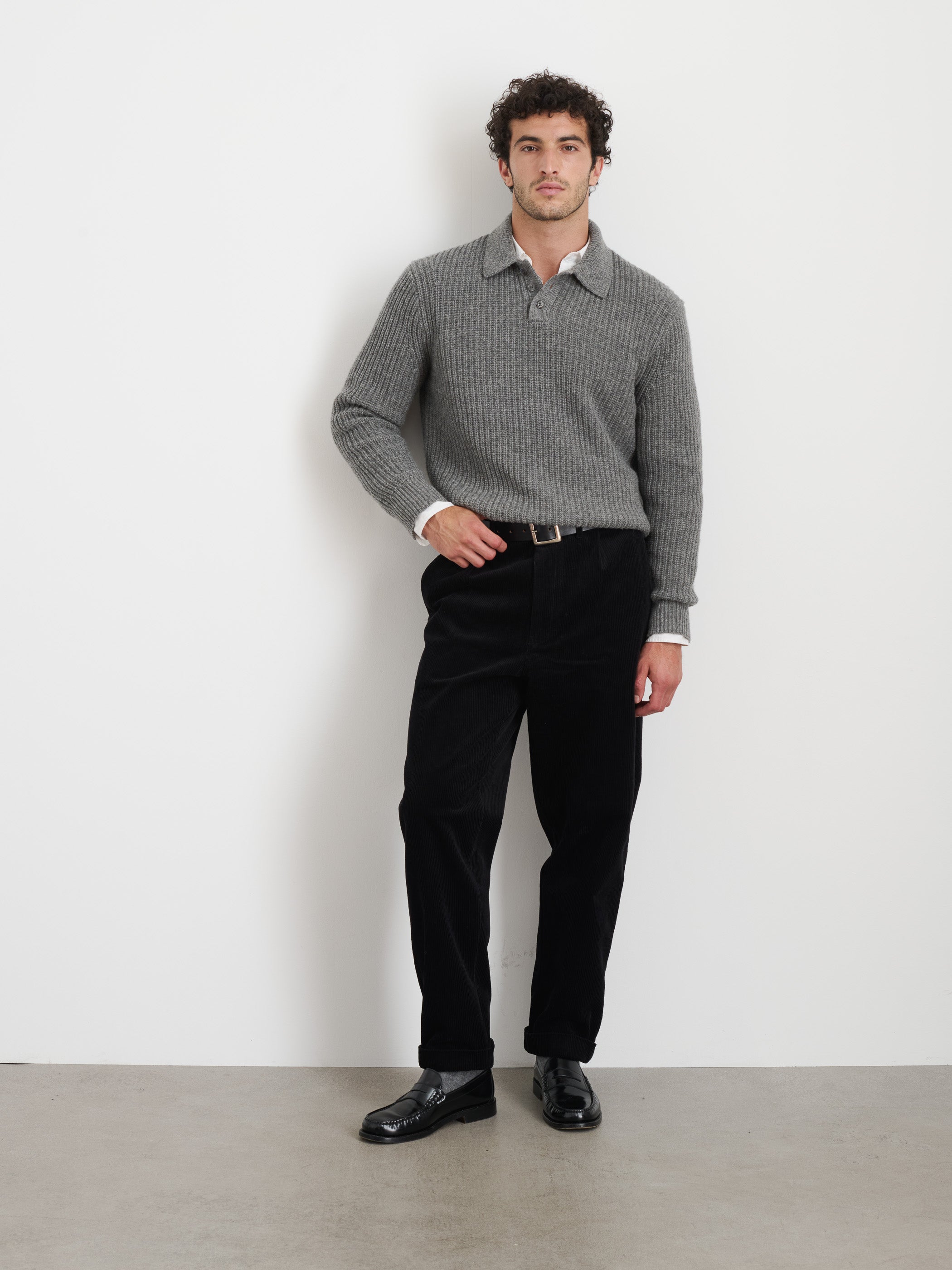 Corduroy Pleated Pants for Men - Long Inseam Comfort Fit Trousers | Office Wear, Casual Outfits & Winter Fashion