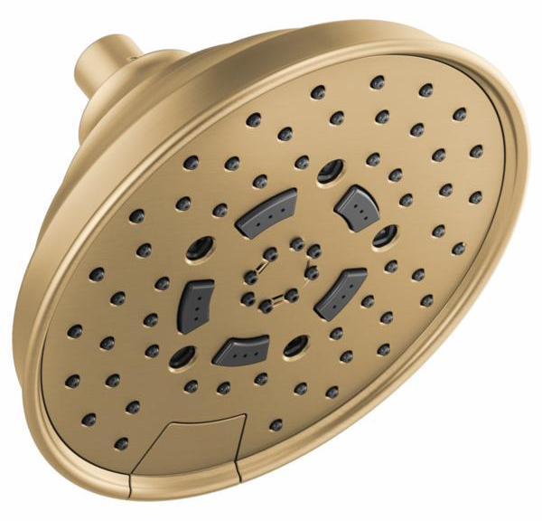 7 Classic Round H2OKinetic 5-Function Shower Head 1.75 GPM - Brilliance Luxe Gold 87495 GL Brizo - Perfect for Bathroom Renovation & Spa-Like Shower Experience