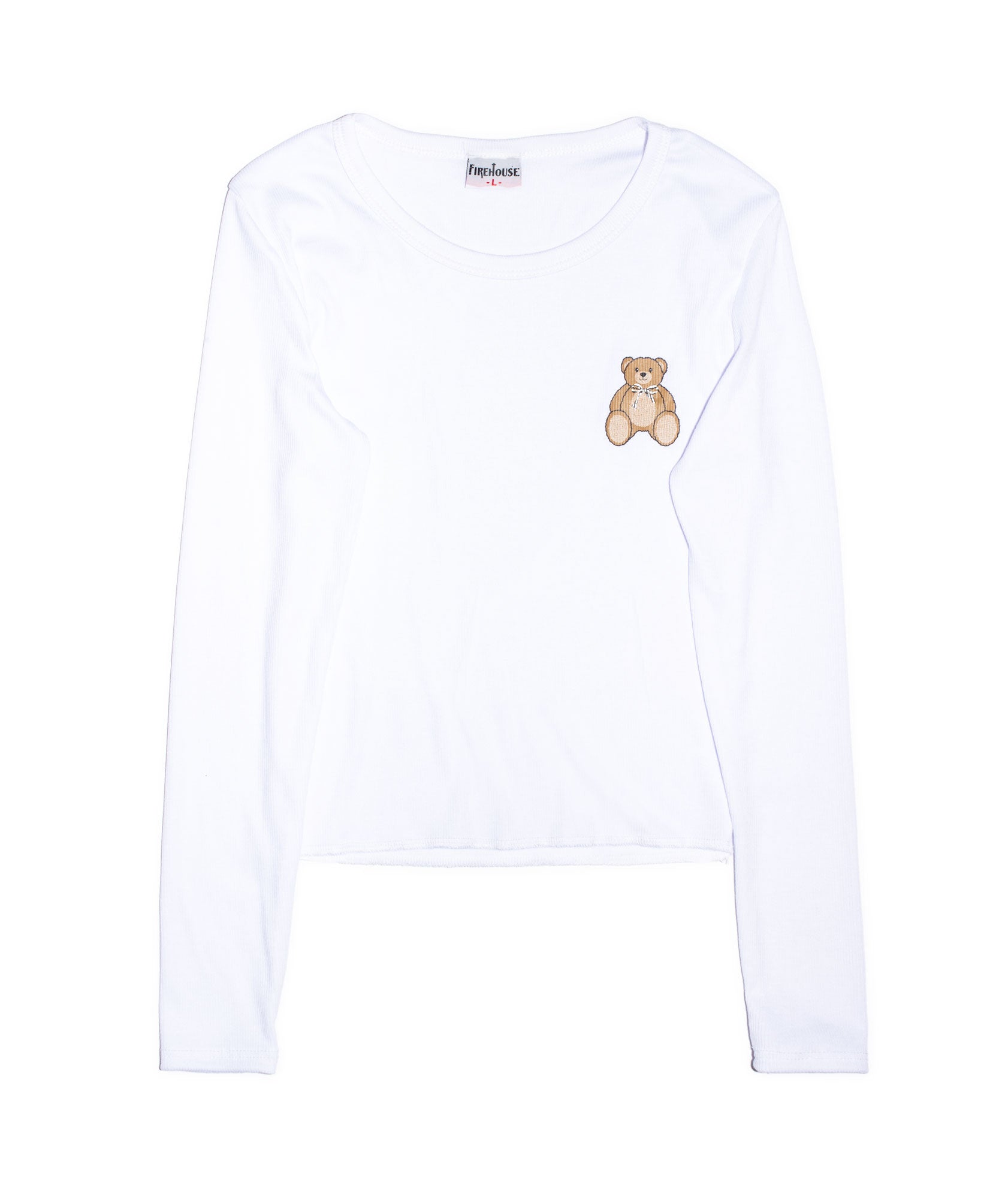 Firehouse Girls Tiny Teddy Long Sleeve Ribbed Tee - Soft Cotton Baby Shirt for Girls | Perfect for Playdates, Family Photos & Everyday Comfort