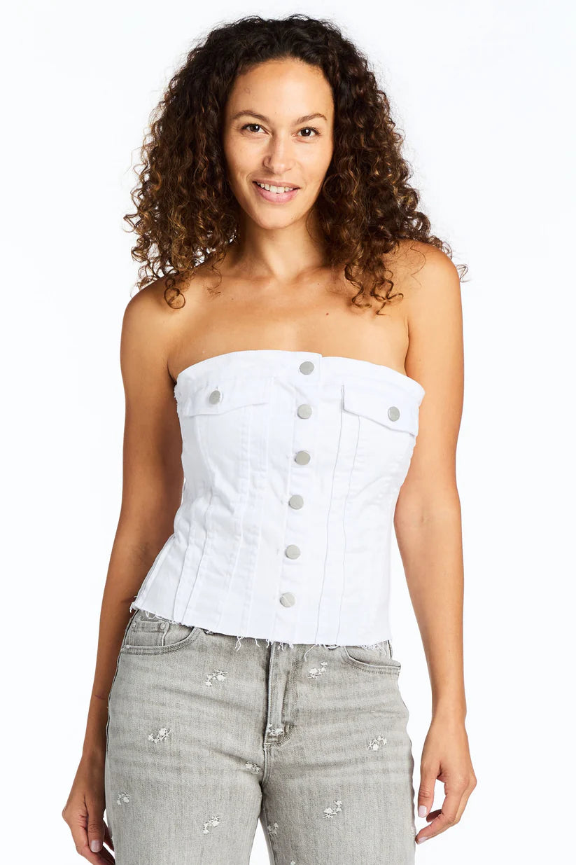 Women's High Waist Denim Corset Top - Slimming Vintage Style for Casual & Party Wear | Perfect for Date Night, Clubbing & Fashion Outfits