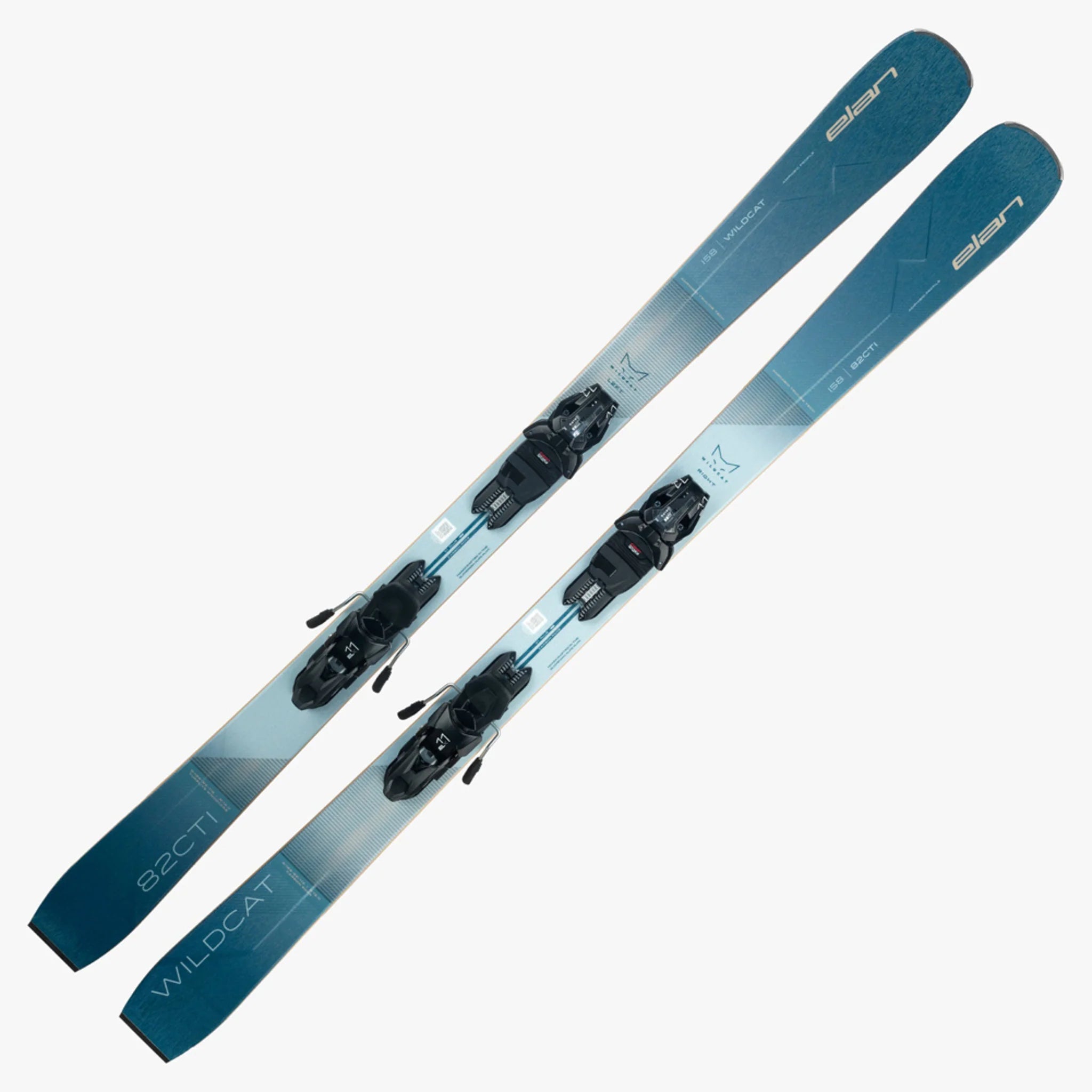 Elan Wildcat 82 CTI Women's Skis 2025 with ELX 11.0 GW Shift System Bindings - All-Mountain Performance for Powder, Groomers & Backcountry Skiing