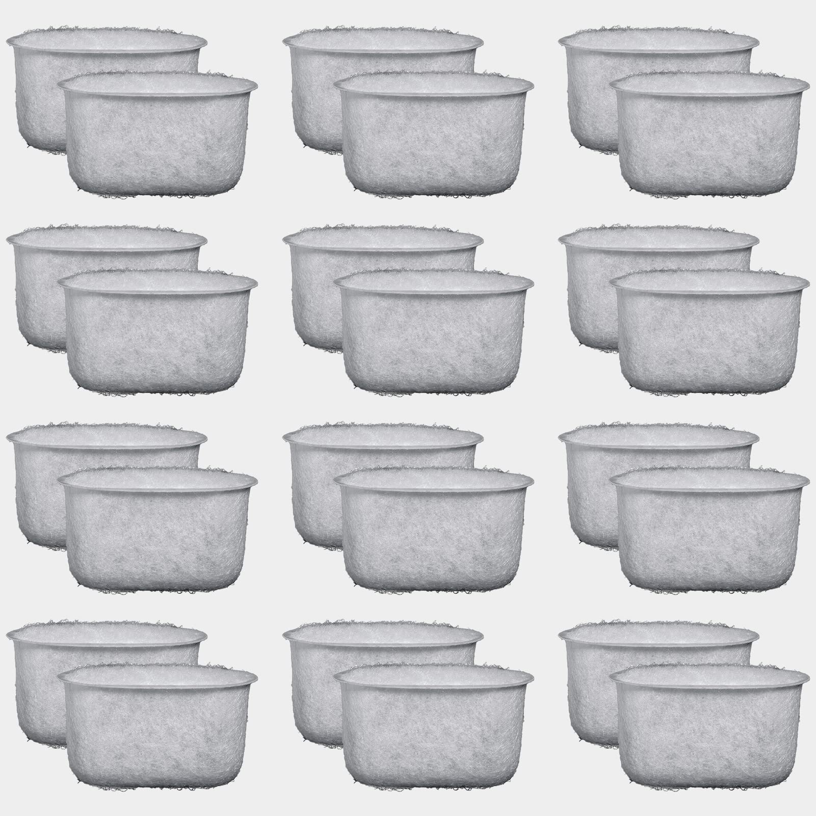 Bewafia 24 Pack Braun Coffee Maker Replacement Charcoal Water Filters - Compatible with Braun BRSC004, BrewSense Drip Models KF7175 & KF6050 - Improve Coffee Taste & Remove Impurities for Home or Office Use