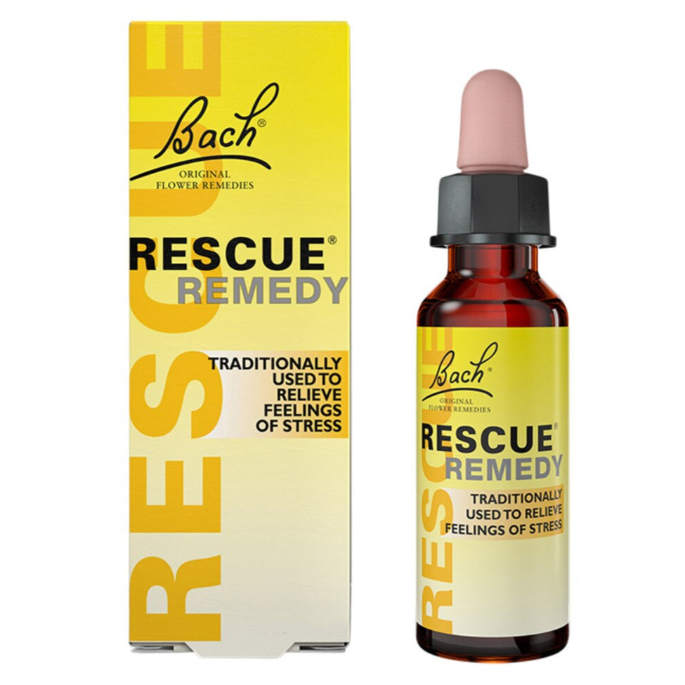 Bach Flower Remedies Rescue Remedy 10ml Natural Stress Relief Drops for Anxiety & Emotional Balance - Perfect for Work, Travel & Daily Stress Management