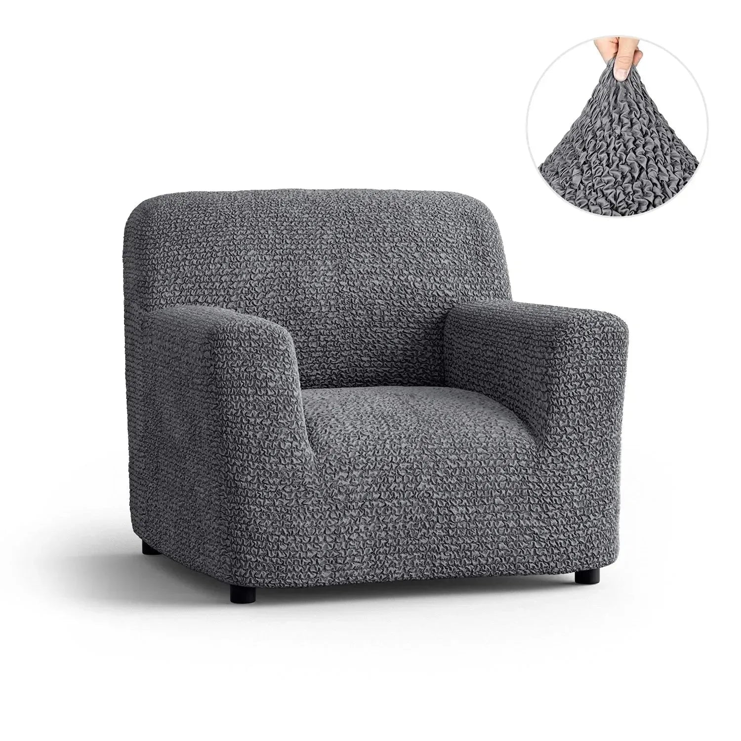 Microfiber Armchair Slipcover - Stretchable Furniture Protector for Living Room, Bedroom & Office - Easy Washable Sofa Cover for Pets & Kids