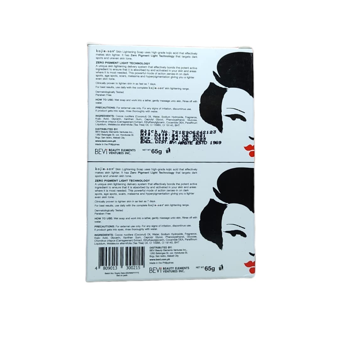 KOJIE SAN Skin Lightening & Face Whitening Soap (Pack of 2) - Brightens Skin Tone, Reduces Dark Spots | Perfect for Daily Skincare Routine & Glowing Complexion
