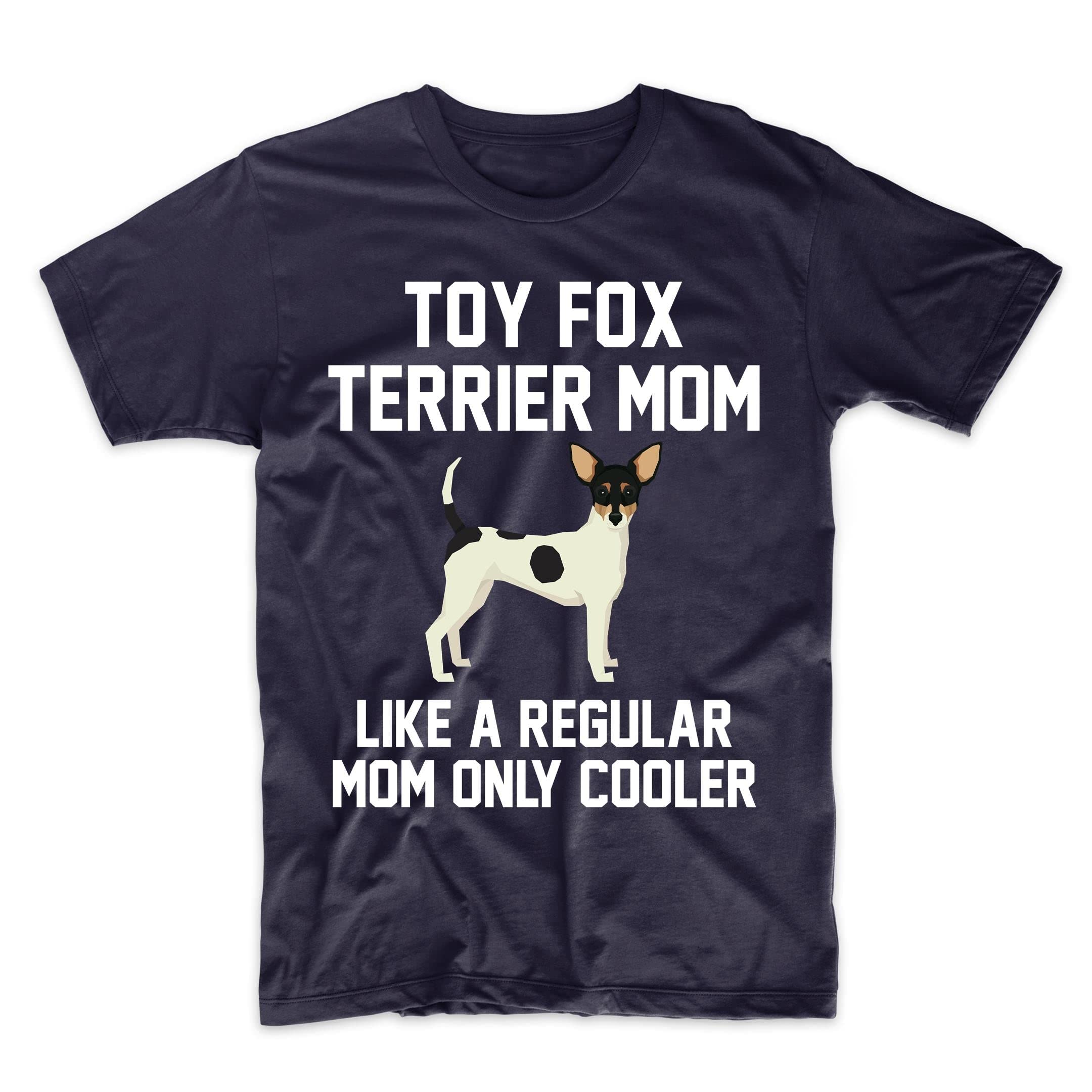 Funny Toy Fox Terrier Mom T-Shirt - Cute Dog Lover Gift for Women - Perfect for Dog Walks, Pet Owner Parties & Casual Wear