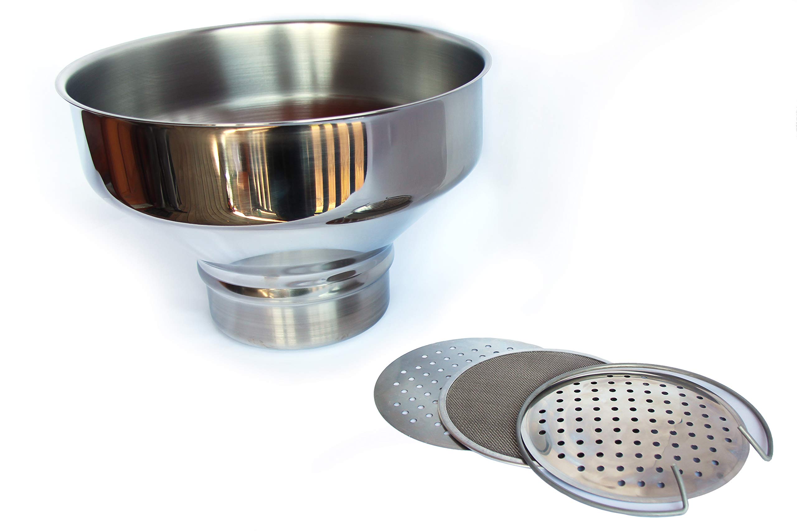 Premium Extra Large Stainless Steel Strainer - Fine Mesh Filter for Milk, Maple Syrup, Juice & Beverages | Ideal for Kitchen, Coffee Brewing & DIY Syrup Making
