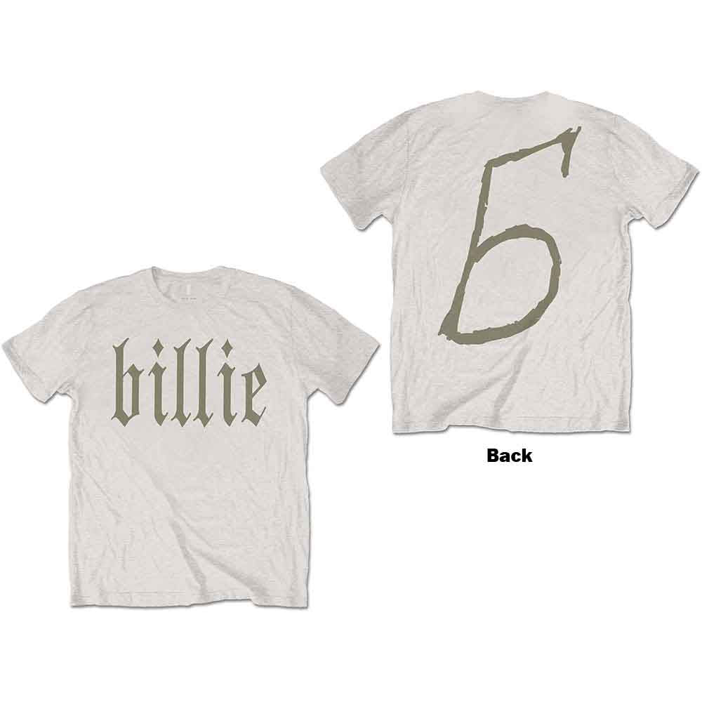 Billie Eilish Unisex T-Shirt - Billie 5 Graphic Tee with Back Print - Casual Streetwear for Concerts, Music Festivals & Everyday Wear