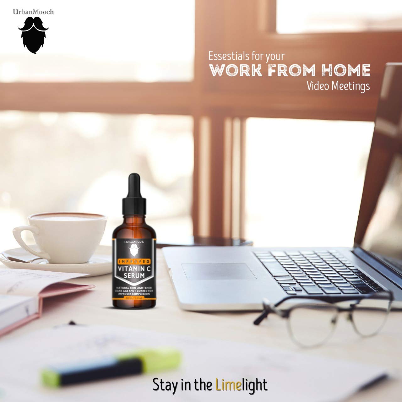 UrbanMooch 10% Vitamin C Face Serum with Niacinamide & Hyaluronic Acid - Brightening Serum for Dark Spots, Pigmentation & Collagen Boost - All Skin Types - 30ml - Perfect for Daily Skincare Routine & Nighttime Use