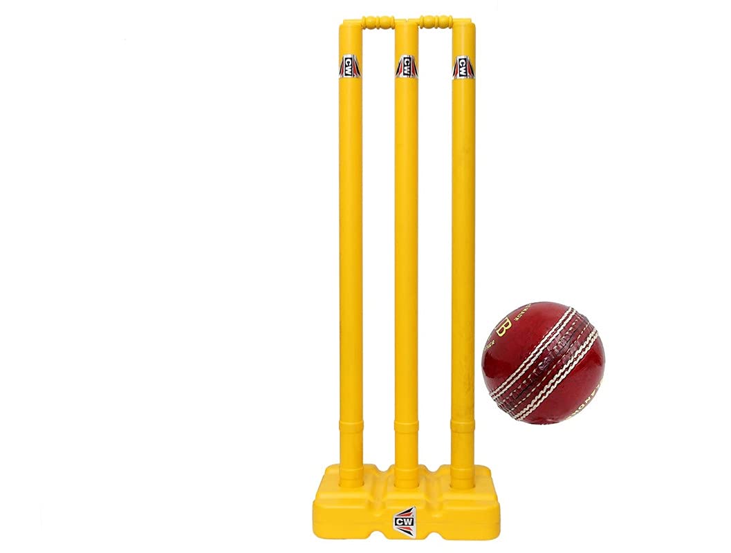 Premium CW Thunder Cricket Set for Adults - Full Size Kashmir Willow Bat & Durable Plastic Wicket Stand | Perfect for Backyard Cricket, Club Practice & Competitive Matches