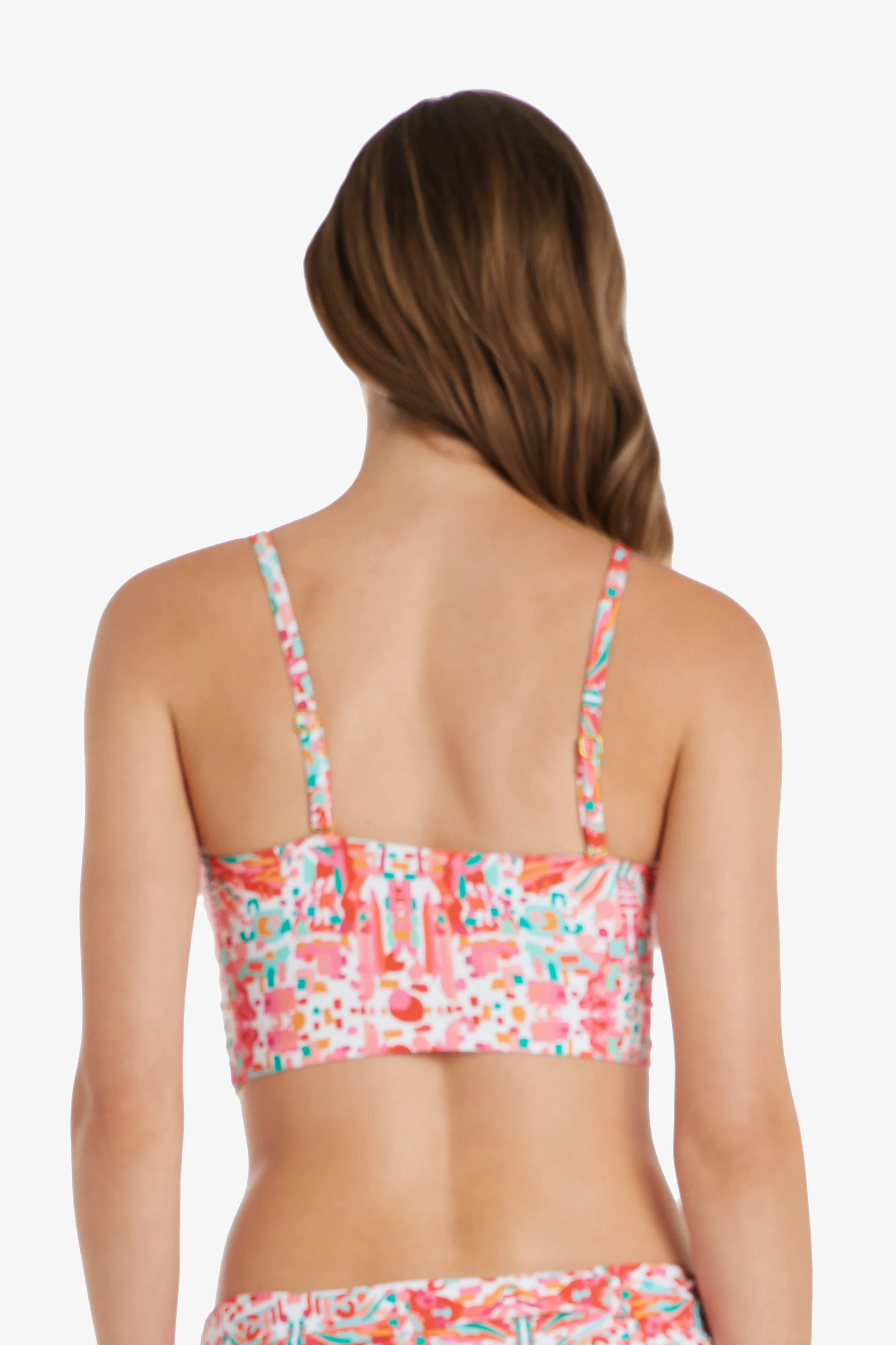 Jungle De Rio Midi Bandeau - Floral Print Stretch Bikini Top for Women | Beachwear, Pool Party, Summer Vacation