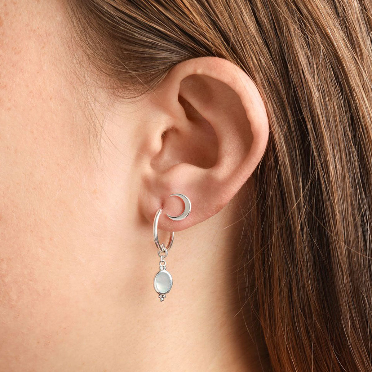 Moon Crescent Stud Earrings for Women - Dainty Gold & Silver Hoop Earrings for Everyday Wear | Perfect Gift for Her, Birthday, Anniversary, Christmas