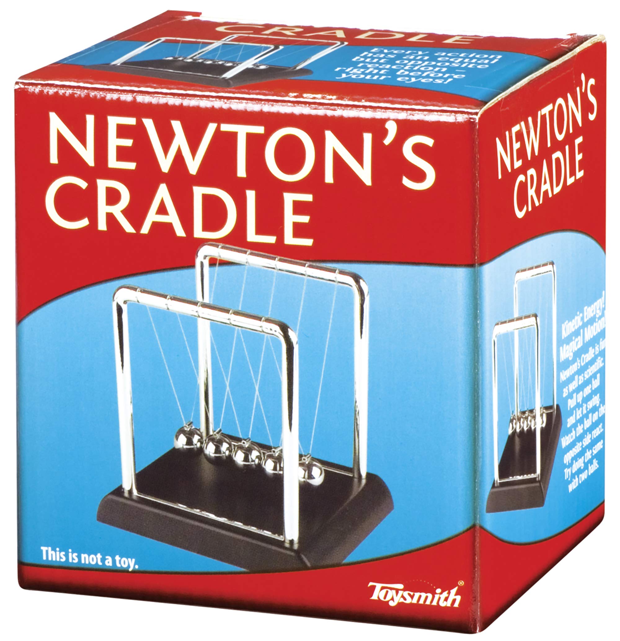 Newton's Cradle Balance Balls Physics Science Desk Toy - Educational Pendulum Motion Demonstrator for Office Decor & STEM Learning (5 Steel Balls) | Perfect for Classroom, Home Office & Science Gifts