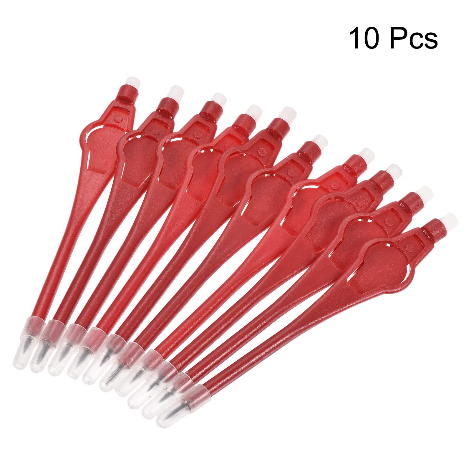 Golf Scoring Pencils 10-Pack with Eraser - 2H Plastic Markers for Sports & Meetings - Red