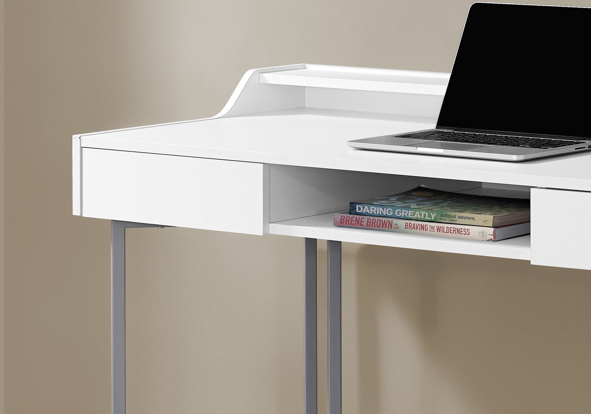 48L White & Silver Metal Office Series Storage Cabinet - Perfect for Home Office, Classroom, and Workspace Organization