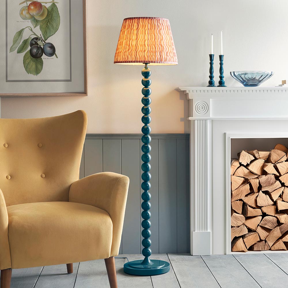 Auralis Ripple Floor Lamp with E27 Socket - Modern LED Standing Light for Living Room, Bedroom & Office - Adjustable Height in Multiple Finishes (Black, White, Bronze) - Perfect for Ambient Lighting & Home Decor