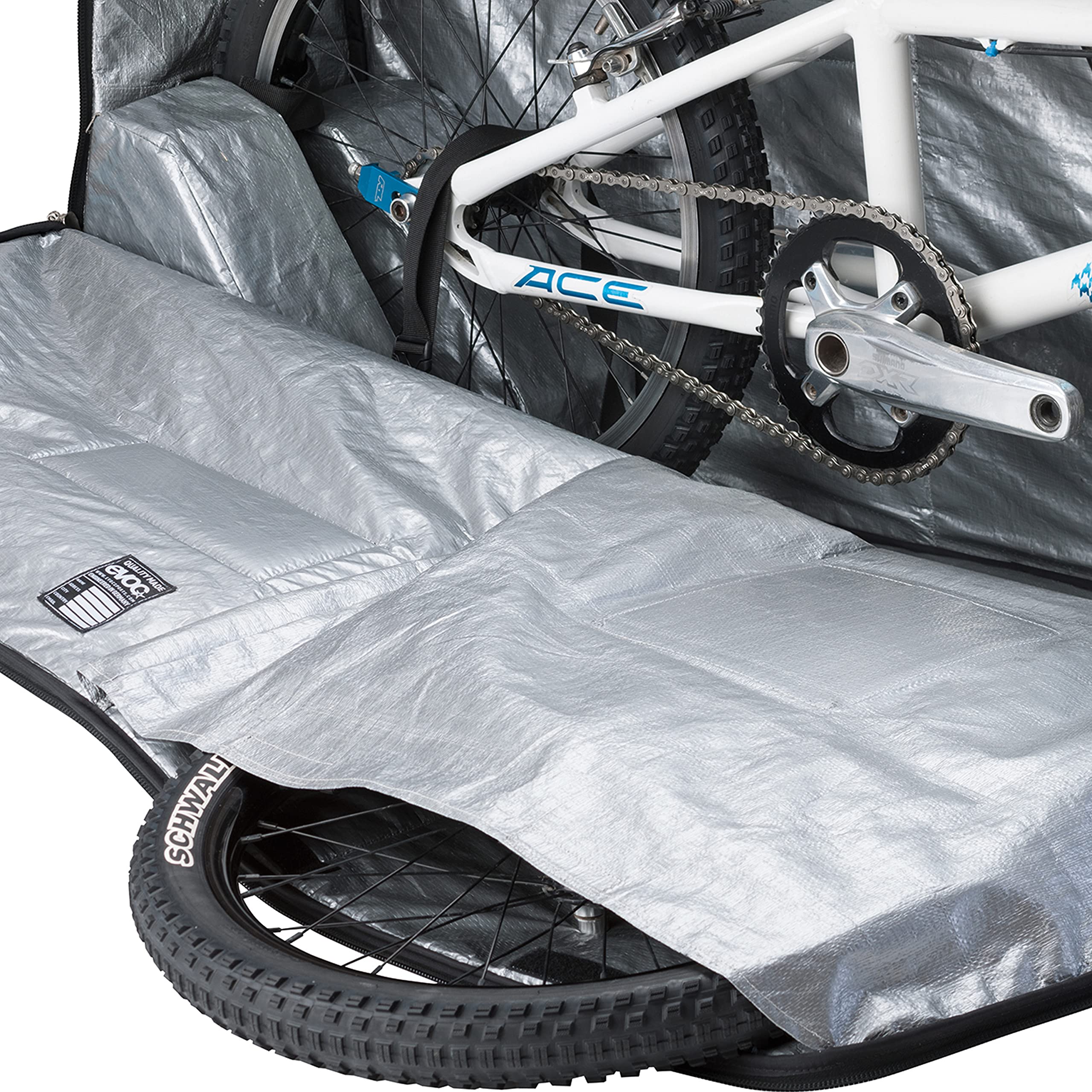 EVOC Sports BMX Bike Travel Bag - Durable & Waterproof Bicycle Transport Case for Airplane & Road Trips - Perfect for BMX Racing, Bike Storage & Travel Protection (Black)