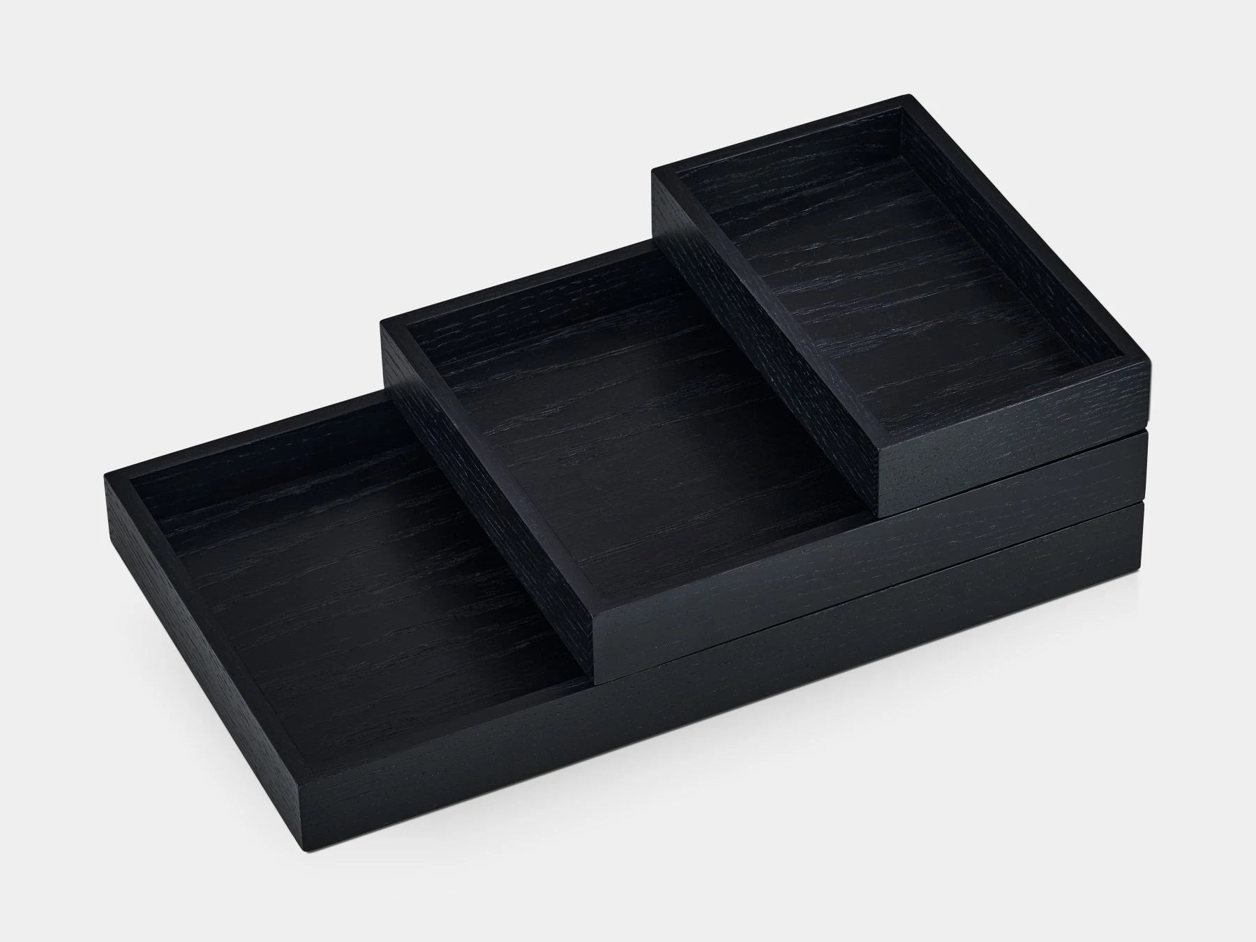 Premium Stackable Valet Trays Set - 3-Piece Organizer for Keys, Wallet & Jewelry | Perfect for Entryway, Dresser & Nightstand Organization