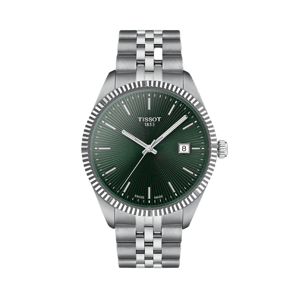 Ballade 40mm Green Quartz Watch with Stainless Steel Bracelet – Stylish & Durable for Men, Perfect for Casual, Office, and Outdoor Activities