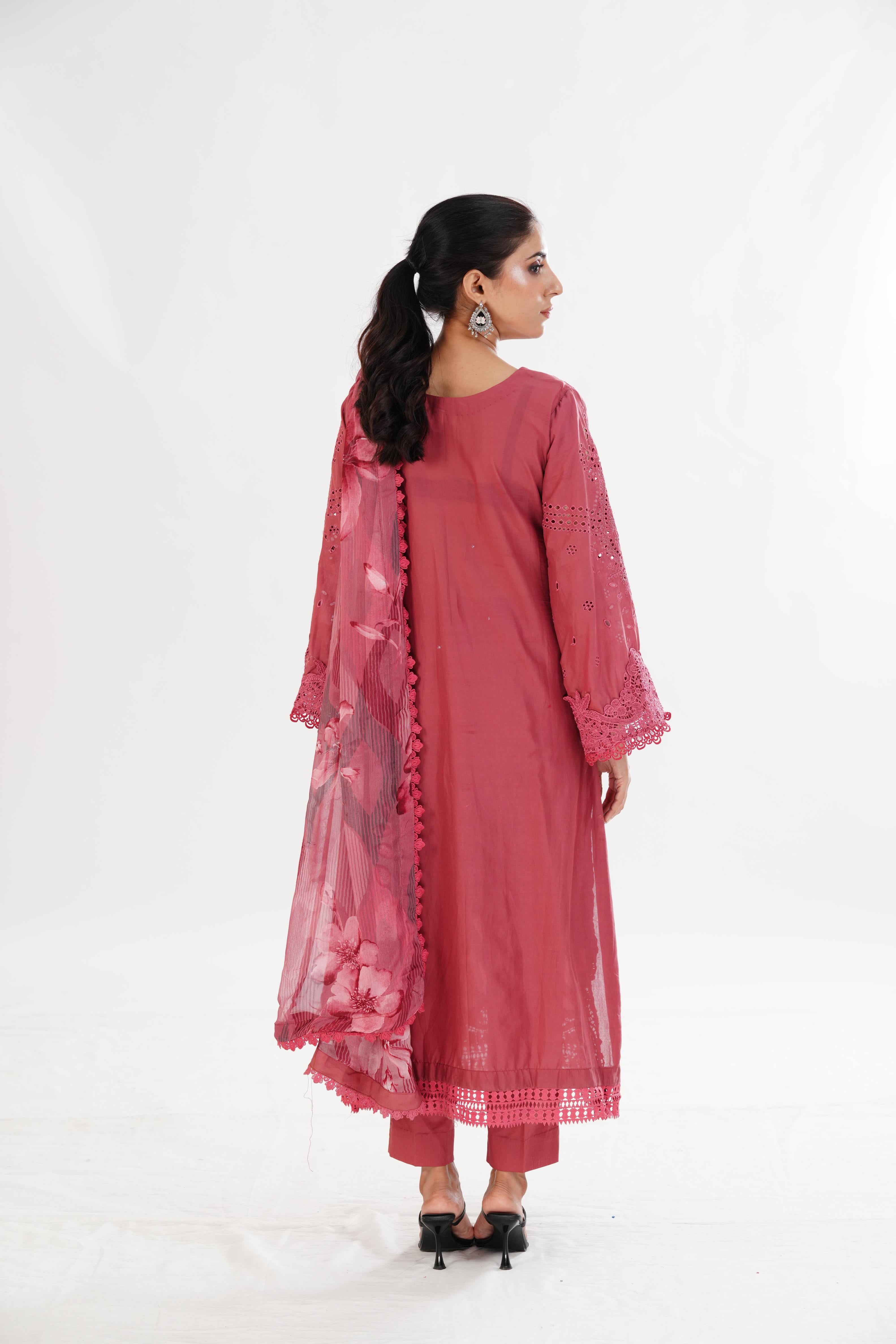 Celine Motifz Premium Lawn Stitched - High Quality Embroidered Fabric for Fashion, Home Decor & DIY Projects | Perfect for Dresses, Curtains & Crafting