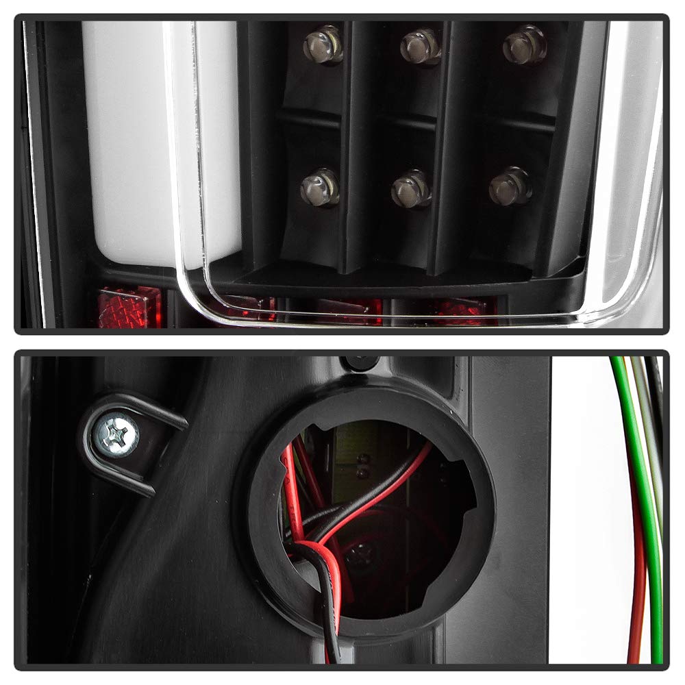 Jdragon LED Tail Lights for 2004-2012 Chevy Colorado & GMC Canyon - Black Rear Brake Light Assembly Set - Upgrade Your Truck's Style & Night Visibility for Safer Driving