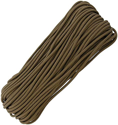 Military Spec Paracord 550 Type III 7-Strand Nylon Rope - Coyote Brown RG1168H - Survival Gear, Camping, Hiking & Emergency Preparedness
