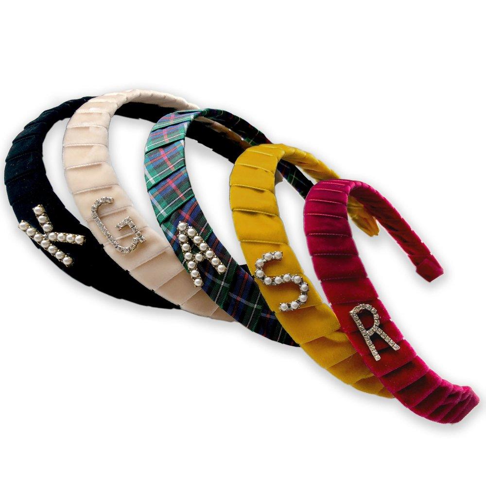 Monogram Headband for Women - Customizable Hair Accessories for Workouts, Yoga, and Everyday Wear | Personalized Name Headbands for Gifts & Fashion