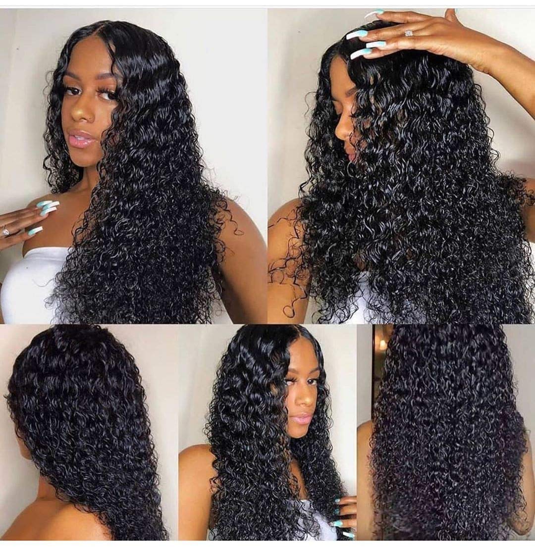 360 Lace Frontal Wig with Baby Hair & Bleached Knots – Pre Plucked Kinky Curly Human Hair Wig, 12