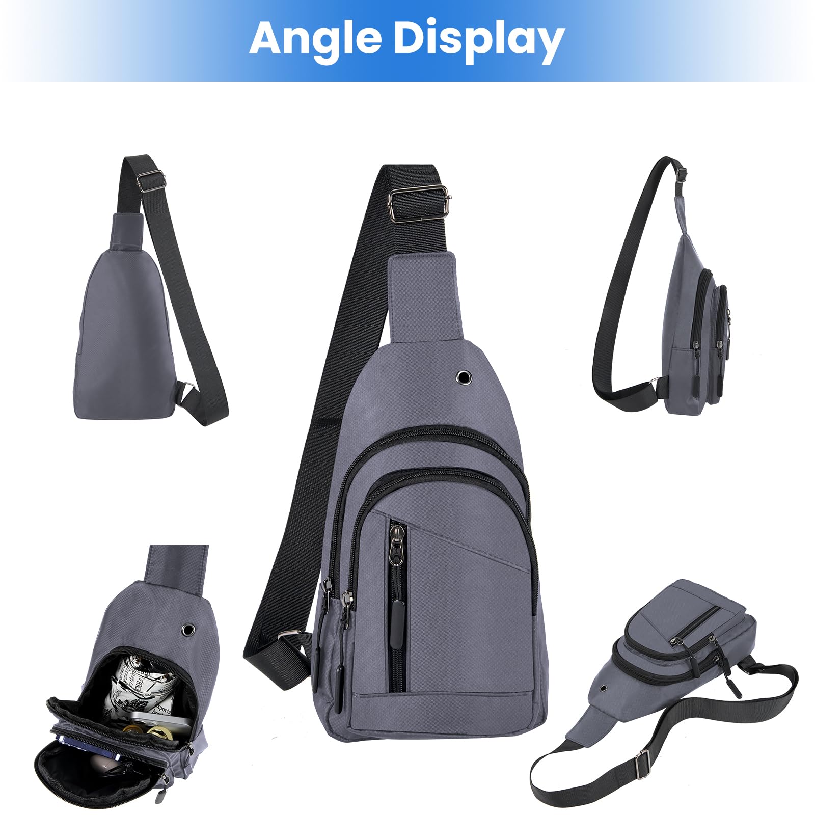 Lightweight Crossbody Sling Bag for Women & Men - Gym, Travel & Hiking