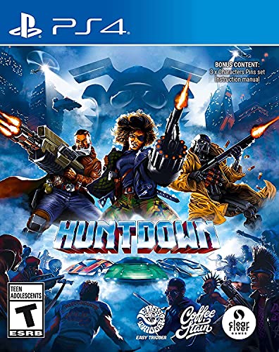 Huntdown Action Game for PlayStation 4 - Retro-Style Arcade Shooter for Thrilling Single & Multiplayer Battles - Perfect for Gaming Nights & Competitive Play