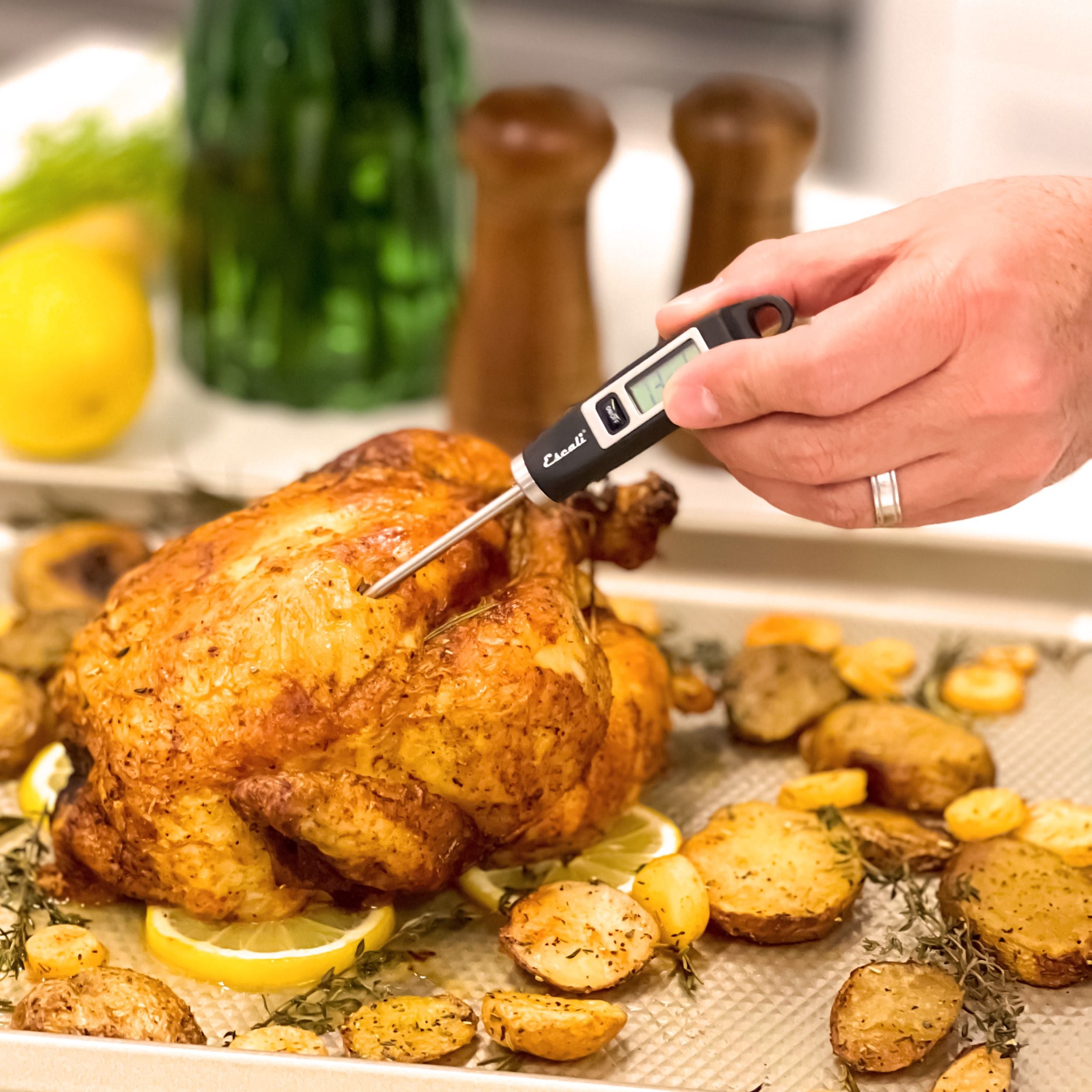 Premium Digital Cooking Thermometer for Meat, BBQ, Grill & Baking - Instant Read Food Thermometer with Backlit LCD Display - Perfect for Kitchen, Outdoor Cooking & Home Chefs