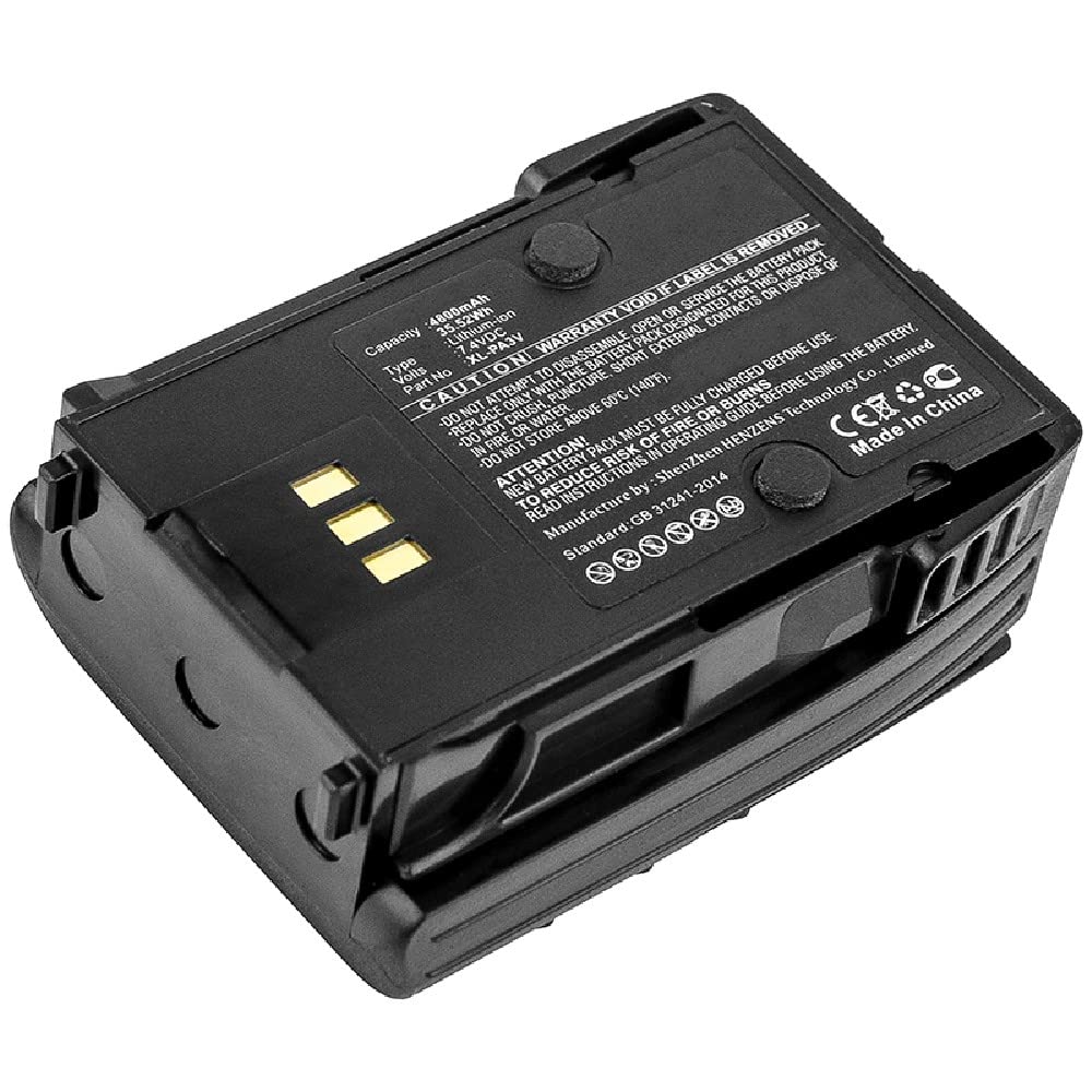 Synergy Digital 2-Way Radio Batteries - 4800mAh Li-ion 7.4V Replacement for Harris XL-PA3V & 14035-4010-04 (2-Pack) | Perfect for Emergency Communication, Construction Sites & Outdoor Adventures