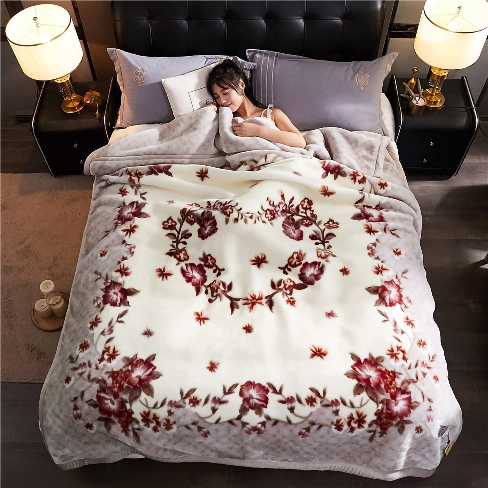 9 Lbs Mink Blanket - 79x91 Inch Ultra Soft Plush Fleece Blanket, 750GSM Heavy Weight Warm Blanket for Full/Queen Bed | Cozy Home Decor, Perfect for Living Room Couch, Bedroom & Winter Nights