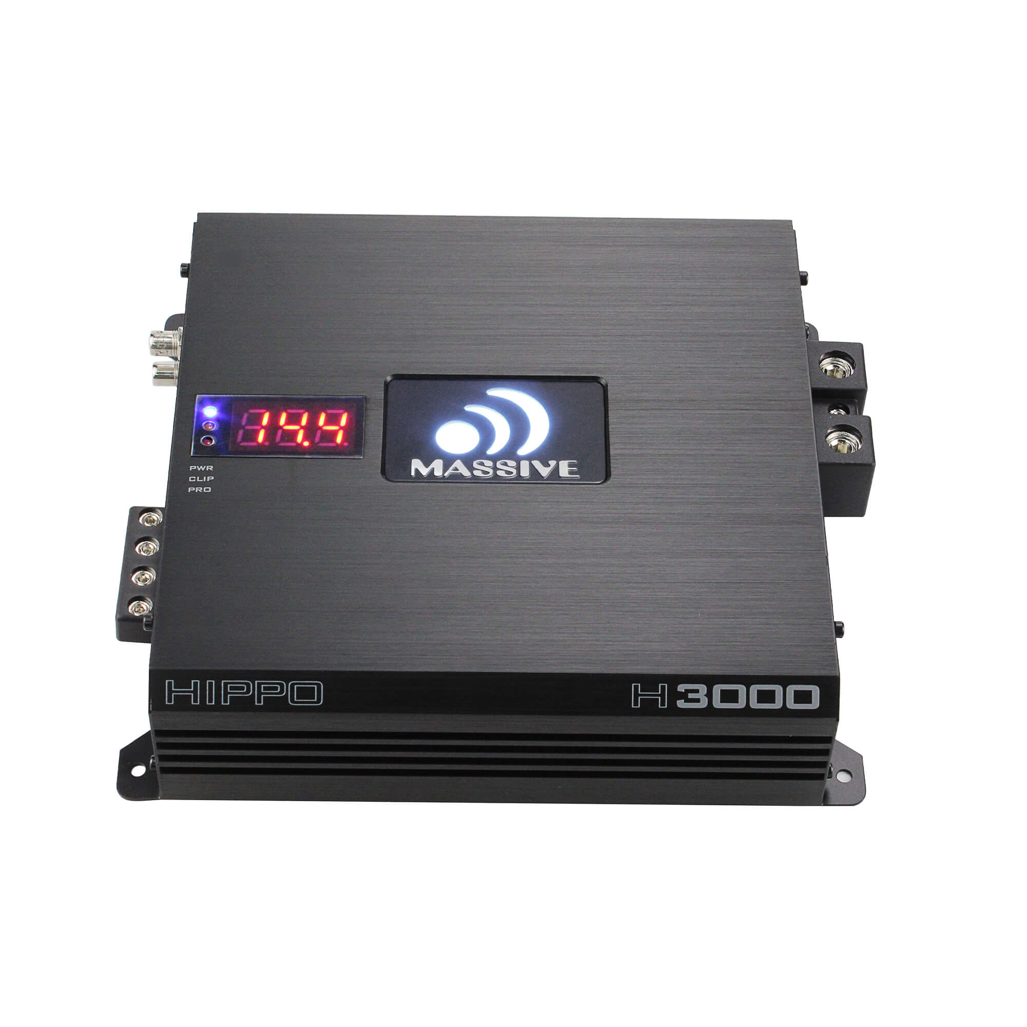 H3000 3000W RMS Mono Block Amplifier 1 Ohm - Hippo Series Car Audio Amp with Bass Remote | Perfect for Subwoofers & Car Audio Systems
